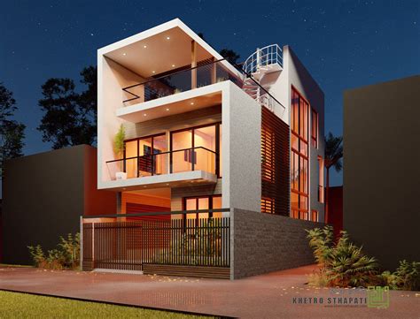 Modern Triplex House Design on Behance