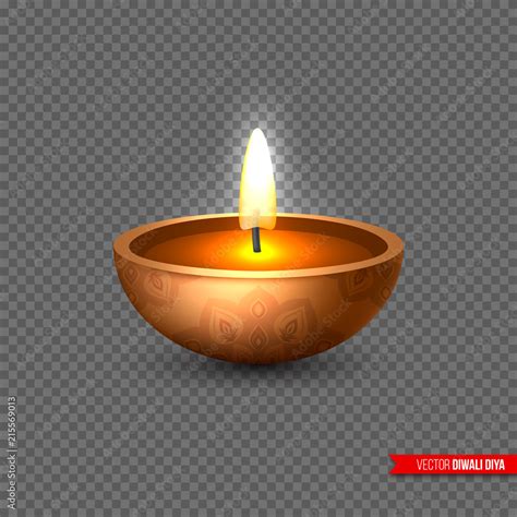 Diwali diya - oil lamp . Element for traditional Indian festival of ...