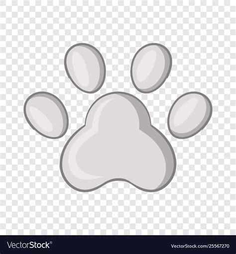 Footprint cats foot icon cartoon style Royalty Free Vector