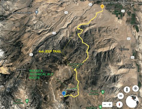 Aerial Image Map of Coyote Flats 4x4 Off Road Trail » GEO FORWARD