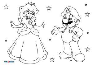 Princess Peach And Mario Coloring Pages