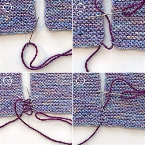 How to Work Mattress Stitch Seams on Garter Stitch