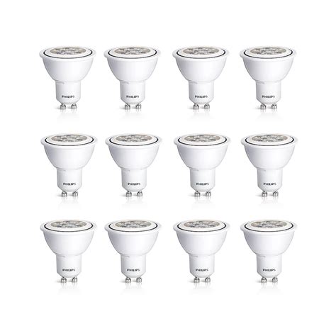 Philips LED 4.5W = 50W GU10 (3000K) - Case Of 12 Bulbs | The Home Depot Canada