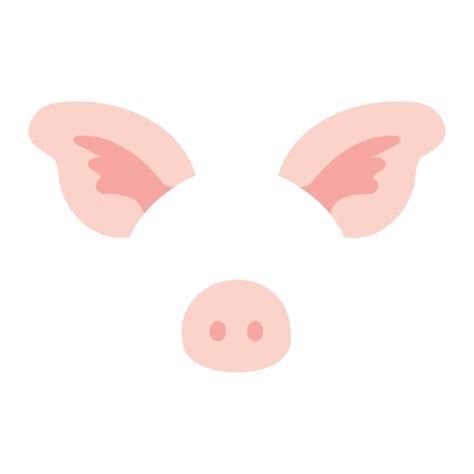 Premium Vector | Pig ear color on a white background Vector illustration