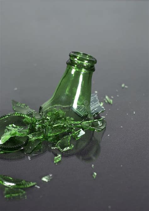 Broken Bottle - Top Standing Stock Photo - Image of busted, broke: 24982