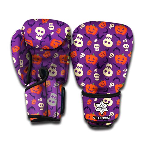 Funny Halloween Pumpkin Pattern Print Boxing Gloves – GearFrost