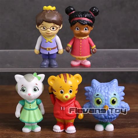 5pcs/set Daniel Tiger's Neighborhood Kids Toys Daniel Tiger Prince Elain Owl Katerina PVC ...