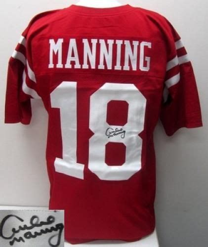 Archie Manning Signed Jersey - Ole Miss Rebels Red Custom Steiner | Ole ...