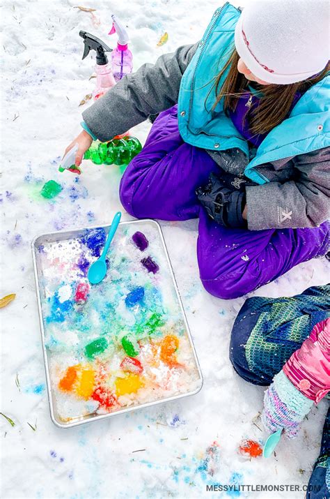 Rainbow Ice Snow Activity for Kids - plus ideas for if you have no snow ...