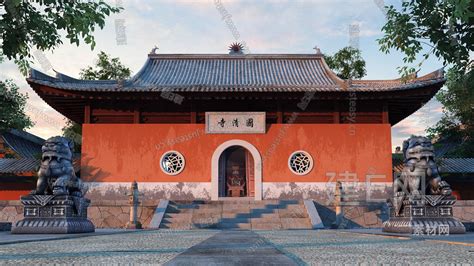 中式建筑寺庙国清寺- 建E网3D模型下载网