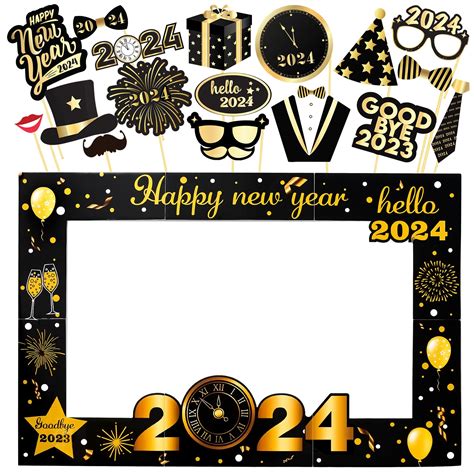 Buy KatchOn, New Years Eve Photo Booth Props 2024 - Pack of 36, New ...