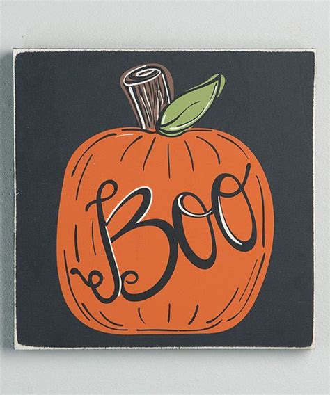 Look at this 'Boo' Pumpkin Board Wall Sign on #zulily today! | Boo pumpkins, Wall signs, Fall decor