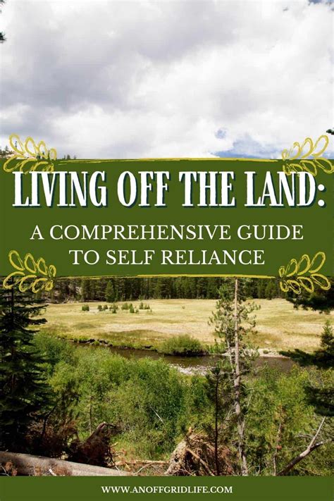 Living Off The Land: A Comprehensive Guide to Self Reliance - An Off ...