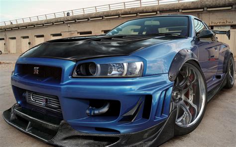 Online crop | blue and black coupe, Nissan, car, Nissan Skyline GT-R, tuning HD wallpaper ...