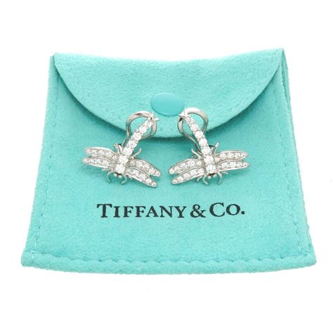 Tiffany and Co. Diamond Platinum Dragonfly Earrings at 1stDibs