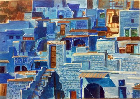 Jodhpur : The Blue Indian City Painting by Nirali Lunagaria | Saatchi Art