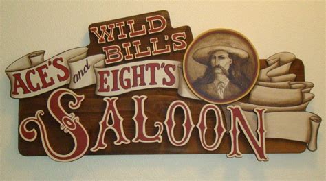 Old Western & Southern American Fonts | Aces and eights, Western saloon, Western signs