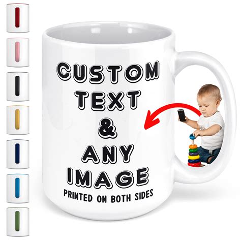 Buy Custom Photo Coffee Mugs, 11 Oz or 15 oz, Personalized Mugs with ...