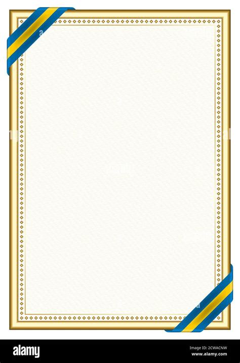 Vertical frame and border with Sweden flag, template elements for your ...