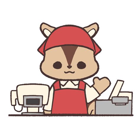 Animated illustration of a cashier | UGOKAWA