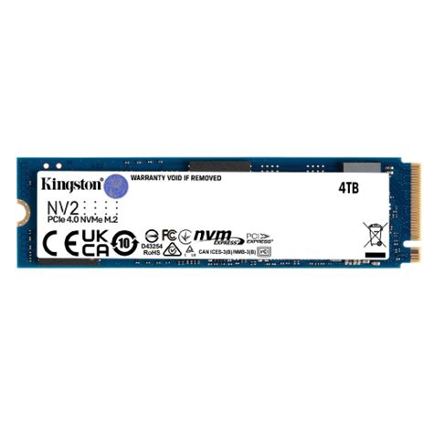 Bass Computers, Inc. - SNV2S/4000G - 4 TB SSD Kingston M.2 PCIE NVME 4.0 x4