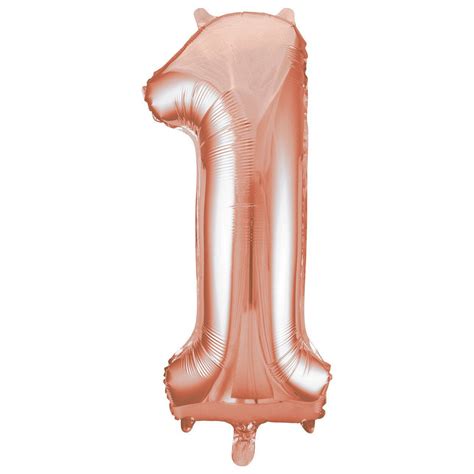 Number 1 Rose Gold Foil Balloon 86cm - Party Savers