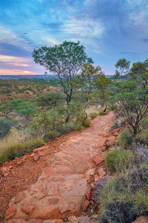 Hiking Kings Canyon at Sunset, Watarrka National Park, Northern ...