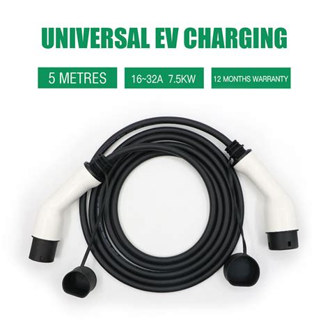 32A Three Phase 22kw EV Cable Type 2 to Type 2 EV Charger Cable for Electric Vehicle IEC 62196 ...