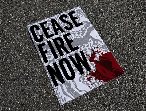 Ceasefire now poster :: Behance