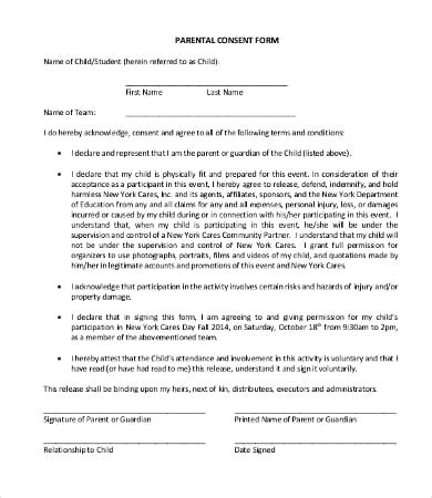 Consent Form Template - 12+ Word, PDF Documents Download