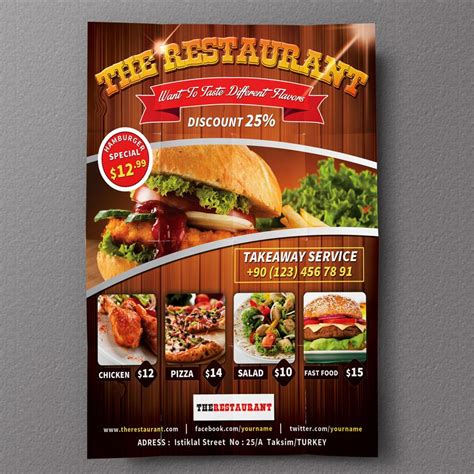 Restaurant Flyer 01 | Flyer Templates ~ Creative Market