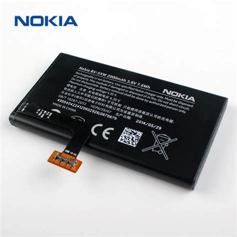 New Original Nokia BV 5XW phone battery for Nokia Lumia 1020 EOS BV5XW 2000mAh-in Mobile Phone ...