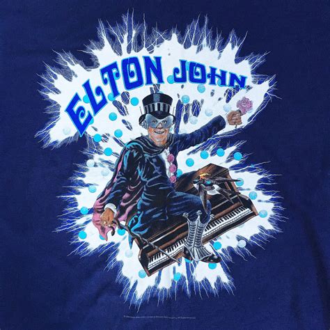 Original Vintage Elton John Piano Man Tour T Shirt Rare Size - Etsy