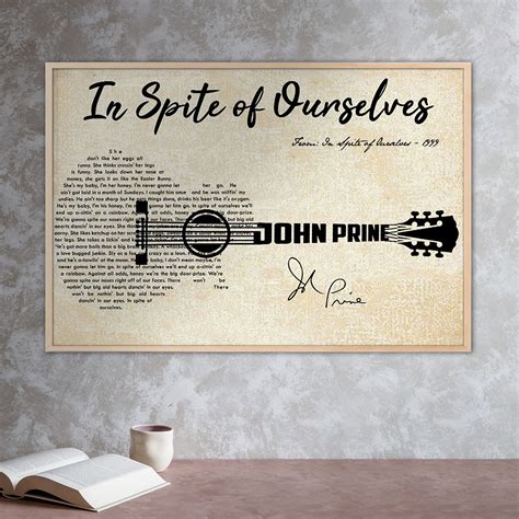 John Prine in Spite of Ourselves Lyrics Song Poster John | Etsy