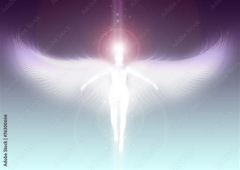 Angel ascending to heaven Stock Illustration | Adobe Stock