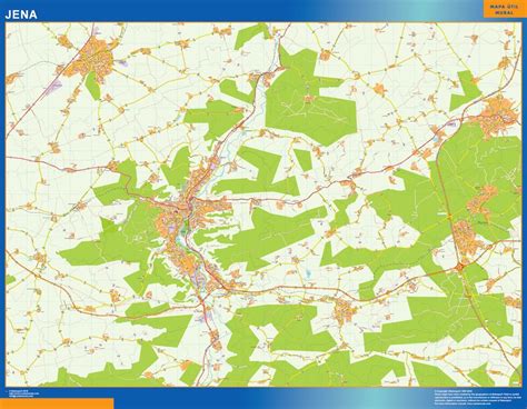 Jena wall map in Germany | Wall maps of countries of the World