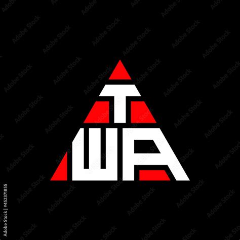 TWA triangle letter logo design with triangle shape. TWA triangle logo design monogram. TWA ...