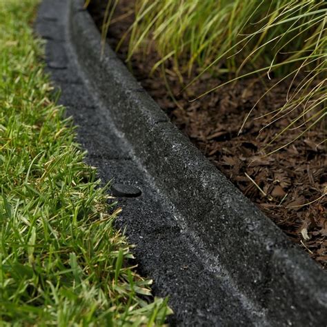 Shop Rubberific 4-ft Black Landscape Edging Section at Lowes.com | Landscape edging, Front yard ...