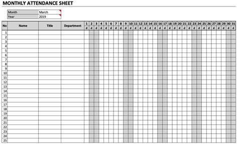 Free Printable Attendance Sheet Excel PDF, Word, Template