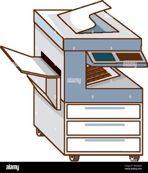 Copying machine on white background illustration Stock Vector Image & Art - Alamy