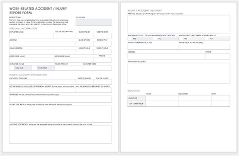 First Aid Incident Report Form Template – Atlanticcityaquarium.com