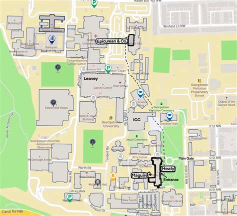 Georgetown University Campus Map - Zip Code Map