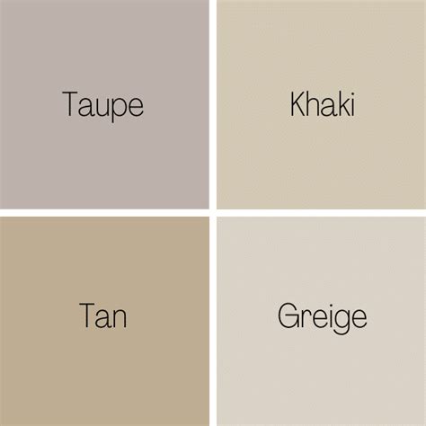 Types of Beige Colors Compared