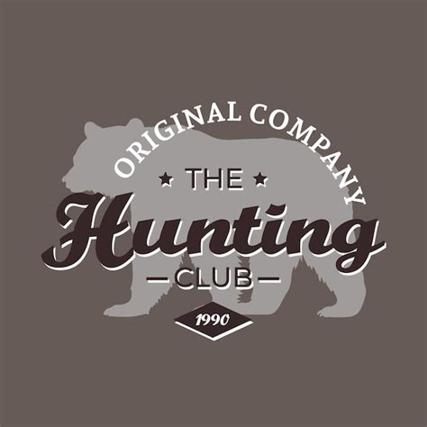 Premium Vector | Vector bear hunting club logo silhouette isolated wild ...