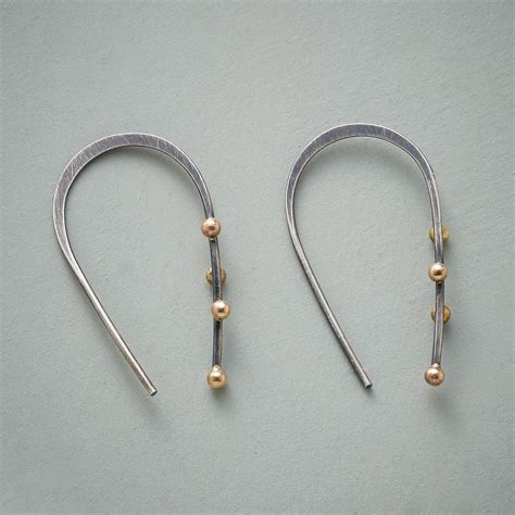 BEADED HORSESHOE HOOPS -- Sterling silver horseshoe hoop earrings designed by Melissa Joy ...