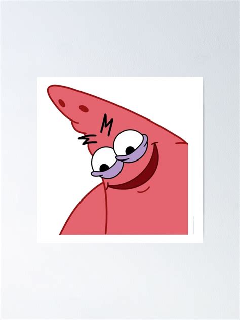 "Evil Patrick Meme" Poster for Sale by kvkiamin | Redbubble