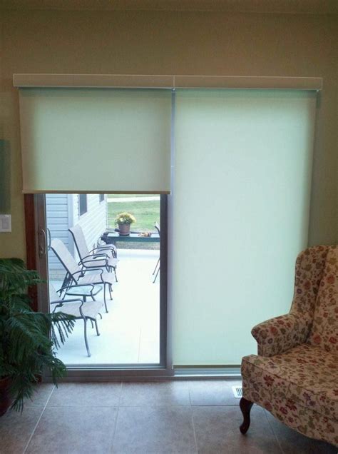 Roller Shades for Sliding Patio Doors | Sliding glass door, Sliding door shades, Door coverings