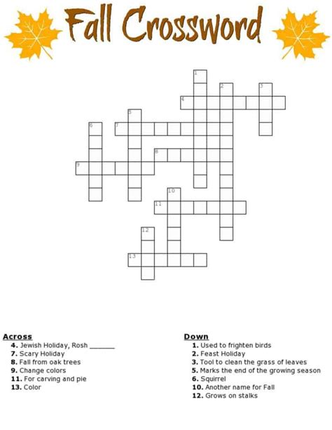 Autumn Sale For Crossword Puzzles