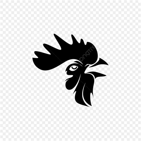 Rooster Head Silhouette PNG Transparent, Rooster Head Silhouette, Hen ...