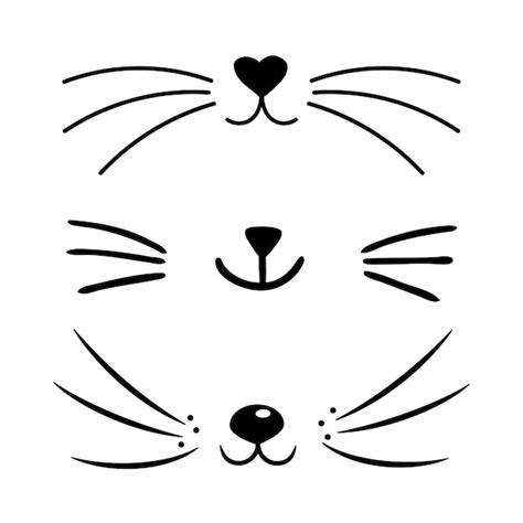 Cat Face svg, Kitten Whiskers svg, Cat Face Clipart, Kitty Cat svg, Cat ...